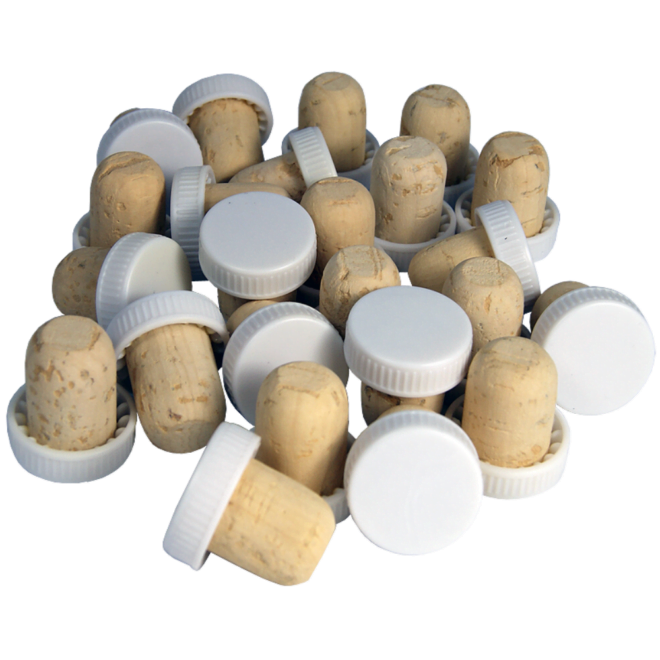 white plastic top cork